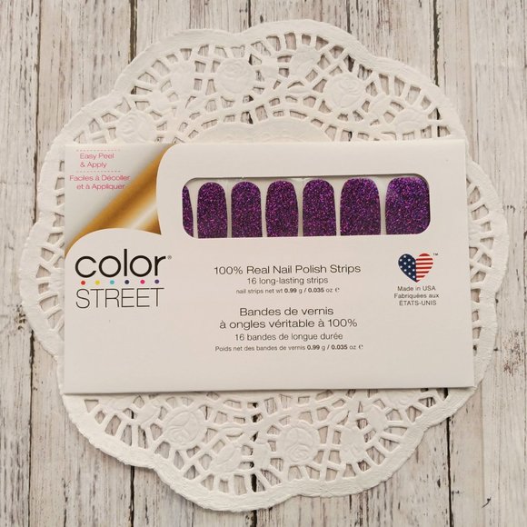 Color Street 100% Nail Polish Strips Ibiza Nights Glitter - Picture 3 of 7